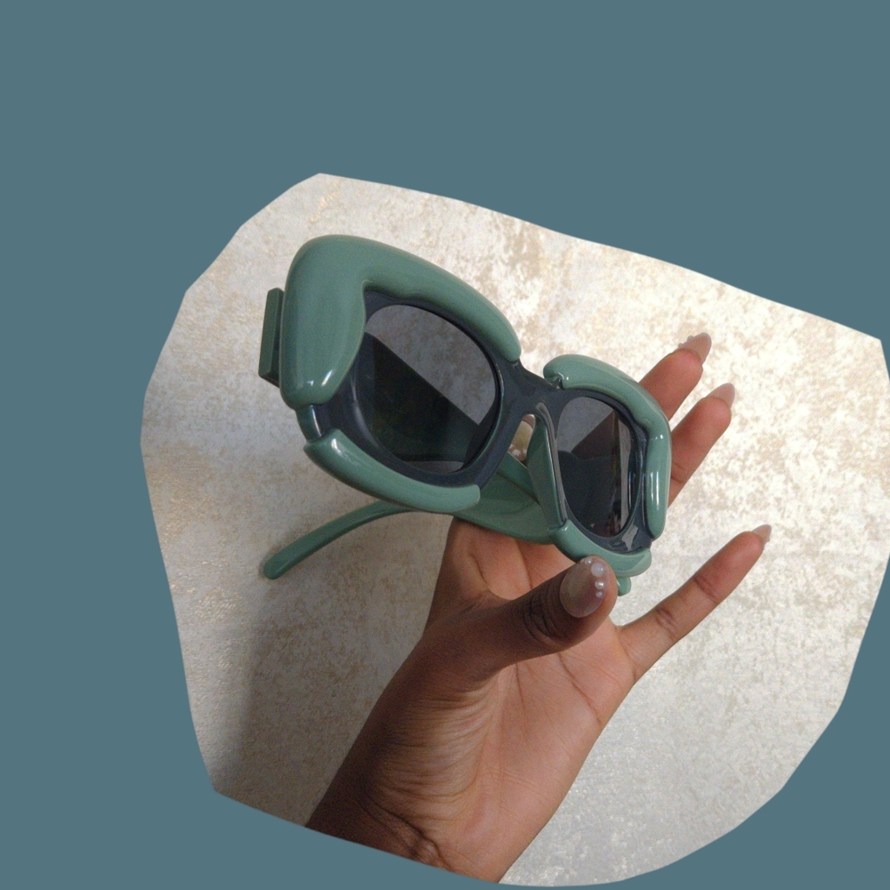 Stylish Green Oversized Sunglasses